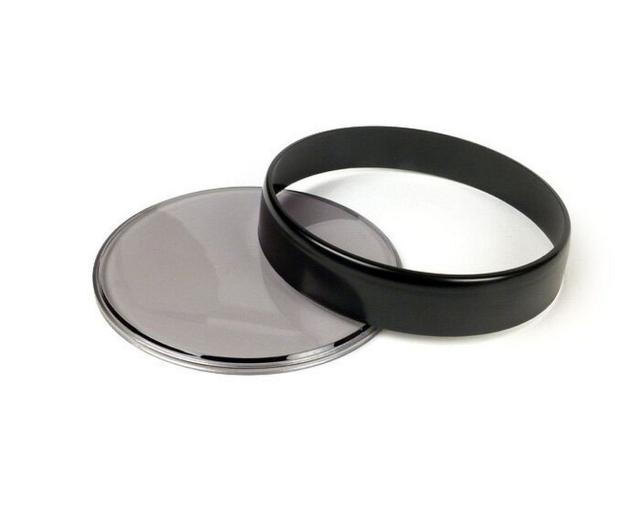 Tachoglas-Set BGM schwarzer Ring, getöntes Glas 105mm