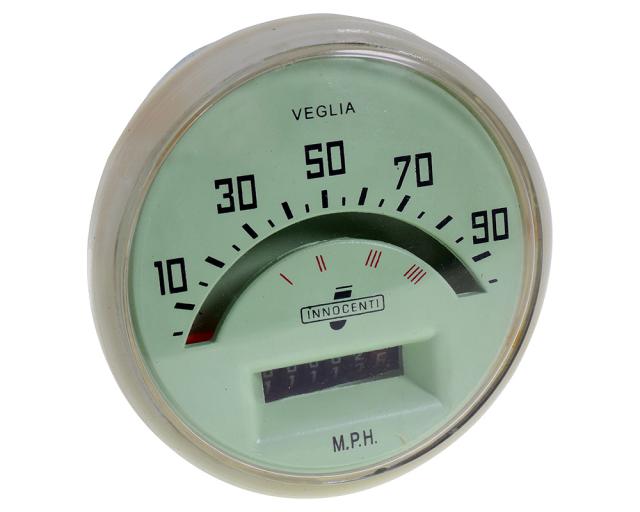 Tachometer 90 mph UNI AUTO grün