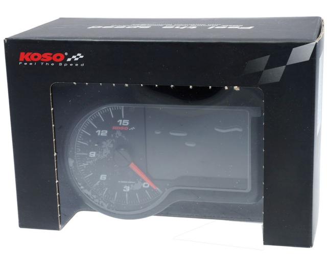 Tacho KOSO RX3 TFT Digital Tachometer - KO-BA071000 - Drehzahlmesser  Temperatur universal Roller, Motorrad, Quad