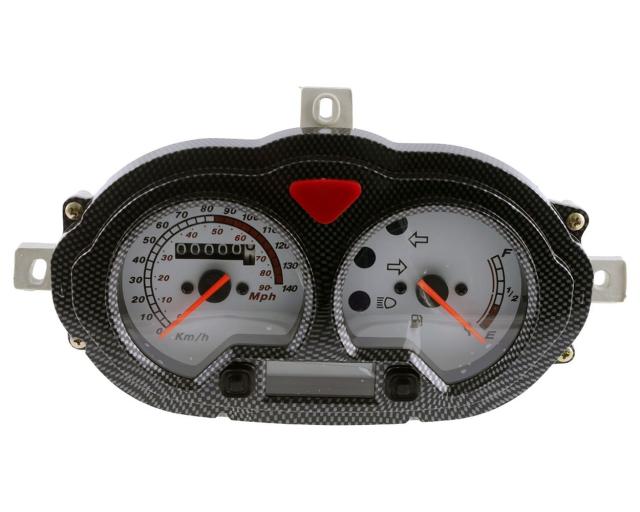 Tachometer Carbon Optik kmh und mph