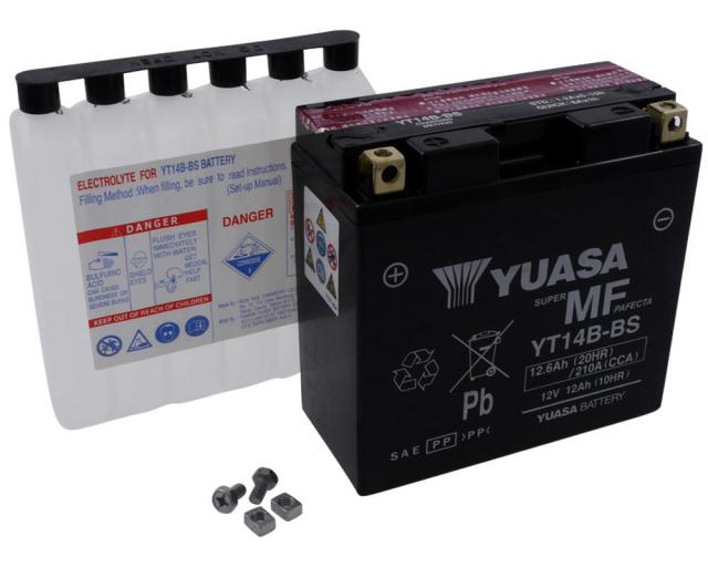 Batterie 12V - 12Ah YUASA YT14BBS wartungsfrei